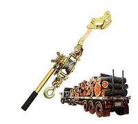 Manual Hoist - Wire Tensioner With Cable Clamp | Heavy Duty Hand Puller Double Hook 1 Ton 2 Ton Lifting For Construction Farm Industrial Outdoor Use Chrome-Plated Carbon Steel Durable Tool