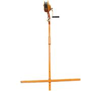 Manual Hoisting Winch with Outdoor Unit Bracket - Self-Locking Mechanism for Air Conditioner Maintenance & Disassembly