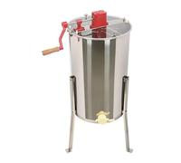 Manual Honey Extractor, 3 Frames Stainless Steel Beekeeping Extraction Honeycomb Spinner Apiary Centrifuge Equipment with Transparent Lid 38*60cm