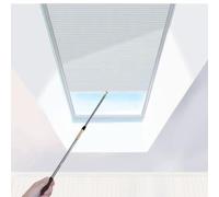 Manual Honeycomb Cellular Shades - Half Blackout Light Grey | UV Filtering Skylight Covers for Roof Windows - Insulating Winter Heat & Summer Cooling