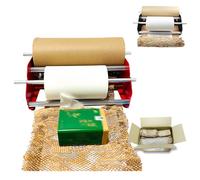 Manual Honeycomb Paper Holder, Honeycomb Packing Paper Roll Dispenser, Adjustable Papers Roller Length 50-250m, Kraft Wrapping Papers Holder, Rocker Speed Control Design, for Packaging