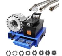 Manual Hydraulic Crimping Machine with Standard Dies, Durable Equipment for Fuel Lines, Hydraulic Hoses, and Wiring Projects, Easy to Use