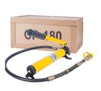 Manual Hydraulic Hand Pump with Pressure Gauge, Portable and Efficient for Single Acting Tools - Ideal for Separate Type Hydraulic Applications