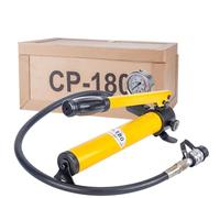 Manual Hydraulic Hand Pump with Pressure Gauge - Portable and Efficient for Single Acting Tools, Perfect for Hydraulic Applications