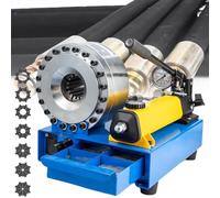 Manual Hydraulic Hose Crimper with 7 Die Sets for A/C, Oil, Water Pipes, and Cable Joints, 6-31mm Range