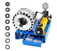 Manual Hydraulic Hose Crimping Tool, Hydraulic Hose Crimper Machine with 8 Sets, Easy to Use, Fits Industrial and Auto Applications, for Crimping Single Double Braided Hoses Pipes