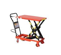 Manual Hydraulic Lift Table Cart, Scissor Platform Flatbed for Easy Transport and Loading, Heavy-Duty Material Lift for Warehouse and Workshop Use