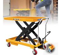 Manual Hydraulic Lift Table with Universal Wheels, Leak-Proof Oil Cylinder for Efficient Home and Industrial Lifting Solutions, Ideal for Warehouse and Workshop Use