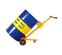 Manual Hydraulic Oil Drum Forklift Truck, Heavy Duty 450kg Capacity, Quick Engagement, Height Adjustable, for Iron & Plastic Drums, Warehouse Handling Tool
