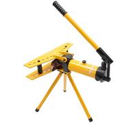 Manual Hydraulic Pipe Bender |10T Hydraulic Bender Tube Bending Manual Exhaust Pipe Tubing Machine Tool 6 Dies|Single Plunger Design|Two-Speed Design