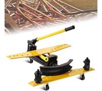 Manual Hydraulic Pipe Bender for Exhaust and Metalworking - Tool for Bending Aluminum and Copper Tubes with Die Set