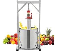 Manual Hydraulic Press, 12L Fruit Juice Maker with Hydraulic Jack, Heavy Duty Tool for Home Brewing, Cheese and Herb Pressing, Made of 304 Steel