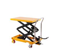 Manual Hydraulic Scissors Lift Table Truck - le Fork pe Electric Elevator, Cact 150kg Capaci, Adjustable Height Up to 0.72m, Versatile Small Trolley for Easy Transport