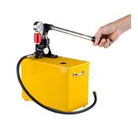 Manual Hydraulic Test Pump for Pipeline Pressure Testing - Includes Pressure Reducing Valve and Dial for Enhanced Performance