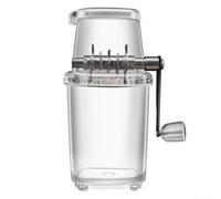 Manual Ice Crusher 1.25L Reusable Hand Crank Shaver(transparent)