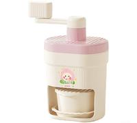 Manual Ice Crusher Hand Crank Shaved Ice Maker(Pink)