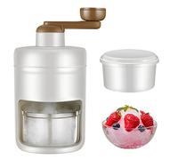 Manual Ice Crusher Ice Shaver,Slush Machine And Slush Puppy Machine,Premium Portable Slushie Machines And Snow Cone Machine With Free Ice Cube Tray,Household Fast Crushing Ice Crusher (White)