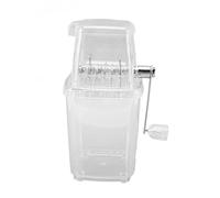 Manual Ice Crusher, Multifunctional Specialty Appliances Shaved Ice Machines Household Ice Breaker with Clear Internal Structure for Home Kitchen Using (Translucent)