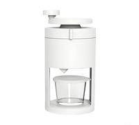 Manual Ice Crusher Shaved Ice Machine with Hand Crank for Snow Cones and Slushies, Portable White Ice Shaver for Home Kitchen and Outdoor Use