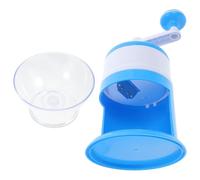 Manual Ice Crusher Slush Maker Hand Crank Blue Pp for Kitchen