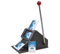 Manual ID Card Cutter - Heavy Duty Die Cutting Machine for PVC, Credit, and Paper Business Cards