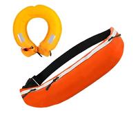 Manual Inflatable Life Belt, Inflatable Belt Pack, Water Sports Jacket Waist Belt, Adjustable, Lightweight, 33x12cm, Ideal for Swimming Training & Lessons