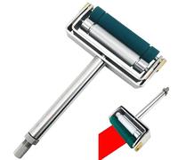 Manual Ink Proofer for Flexo Printing, Inks Proofing Instrument, 60/300 Lines Color Wheel Ink Printing Film Applicator with Anilox and Rubber Roller, 70mm Width