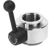 Manual Inline Sanitary Valve 304 Stainless Steel ISO-KF Vacuum Fittings Lever Handle, 1pc(KF40)