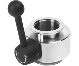 Manual Inline Sanitary Valve 304 Stainless Steel ISO-KF Vacuum Fittings Lever Handle, 1pc(KF50)