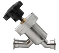 Manual Isolation Valve - 180° in-line HV Bellows Valve, 304 Stainless Steel, for Semiconductor & Solar Applications,1pcs(KF-16)