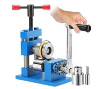 Manual Jewelry Rolling Mill, 2-in-1 Combination Rolling Mill with 2 Roller Wheel, Thickness Adjustment/Removable Handle, Bracelet Bending Machine, Hand Crank Ring Bender Tool, DIY Jewelry Tools