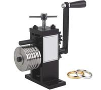Manual Jewelry Rolling Mill, Hand Cranked Ring Bender Press Machine for Gold Silver Copper Stamping, Metal Forming Tool