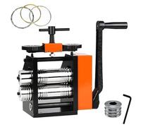 Manual Jewelry Rolling Mill Machine, 4-in-1 Multi-Function, 360° Movable Handle for Gold Silver Brass Copper Crafting