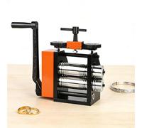 Manual Jewelry Rolling Mill Machine, Flat Metal Sheet Roller for Gold Silver Brass Copper, Wire Drawing Tool