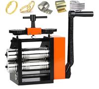 Manual Jewelry Rolling Mill with Hand Crank, Multi-Function Metal Press for Sheet, Square, Round & Half-Round Shaping
