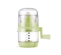 Manual Juicer for Oranges, Lemons & Pomegranates - ABS Hand Squeezer with Silicone Suction Base, Measurement Markings (cups/mL), Compact Portable Design(Green)
