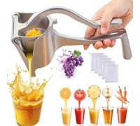 Manual Juicer Squeezer | Aluminum Manual Press Juicer with Ergonomic | 2026 Hand Juicer Efficient Hand Press Juicers | Easy Squeeze & Quick Clean for Lemon/Orange/Pomegranate (S)