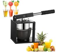 Manual Juicer Stainless Steel Hand-Press Juicer Portable Electric-Free Juice Extractor Features dual-mesh filter system: coarse + fine High-efficiency juice extraction Easy to clean Home Juice Extract