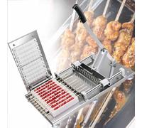 Manual Kebab Skewer Machine, Stainless Steel String Maker for Outdoor Cooking and Camping