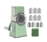 Manual Kitchen Grater Machine with Rotary Drum - Garlic Chopper Nut Shredder Tool for Home Food Processing, Durable Ergonomic Design for Safe, Fast, Efficient Slicing and Grating