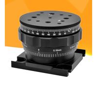 Manual Lab Jack with 360° Rotation, Z-Axis Height Adjustment, Aluminum Alloy Lifting Stage, 26mm Stroke, 5kgf Load Capacity, Includes Scale for Experiments