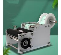 Manual Label Applicator for Round Bottles, Adjustable Semi-Automatic Labeling Machine, Label Size: 10-300mm Length, 10-130mm Height, 1-25 Bottles/minute