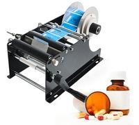 Manual Labeling Machine Adjustable for Round Bottles, Efficient 30PCS/Min Sticker Application, Ideal for Food Catering and Daily Use
