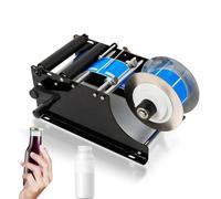 Manual Labeling Machine, High-Speed Sticker Applicator for Round Bottles, Adjustable Iron Base, 30 Labels per Minute, Ideal for Round Bottles and Columns