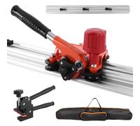 Manual Large Format Tile Cutter, Heavy-Duty Double Rail Cutting Tool with Pliers and Locators, 3-Head Scoring Wheel System for Porcelain Slab and Granite Tile in Workshops