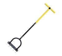 Manual Lawn Aerator, T-Handle Scarifier for Dematting Grass Surfaces, Garden Ground Cutters, for Use in Landscaping, Garden, Backyard, Outdoor, Nursery, Yard and in the Field