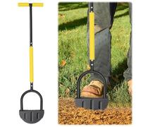 Manual Lawn Edging Tool for Garden Borders,108cm Sharp Saw-Tooth Half Moon Hand Lawn Edging Tool for Sidewalk,Yard, Landscape, Garden Borders,Solid Steel with Soft T-Grip,