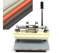 Manual Leather Die Cutter, Hand Embossing Press, Circular Cutting Machine for Fabric, Paper, Silicone - 100x140mm