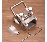 Manual Leather Splitter, Stainless Steel Leather Thinning Tool, with 2*Blades, Adjustable Thickness, Max Width 45mm, for DIY Craft, Belt, Strap Thinning