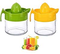 Manual fruit juicer with base measuring jug.